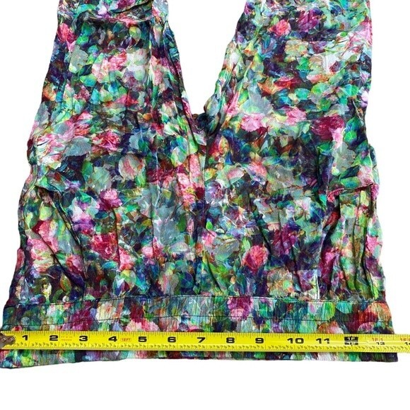 Anthropologie Sam & Lavi xs Floral Split‎ Hem Pant Bright Multicolor 100% Rayon - Picture 10 of 10